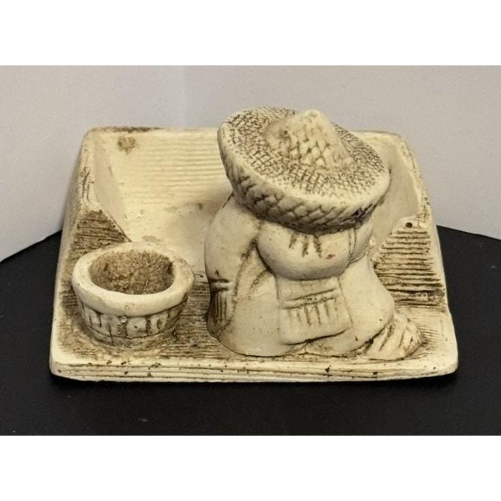 Vintage MCM Ceramic Siesta Trinket Ashtray Art Pottery Sombrero